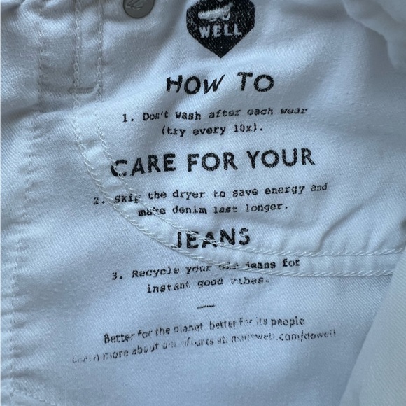 Madewell 10" High-Rise Skinny Jeans in Pure White, size 26 - Picture 8 of 11